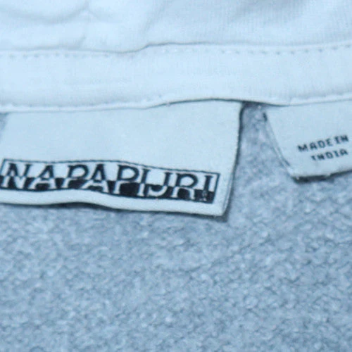 Napapijri Men's Grey Regular Fit Pullover Hoodie Size S - Image 6