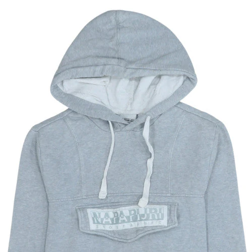 Napapijri Men's Grey Regular Fit Pullover Hoodie Size S - Image 7