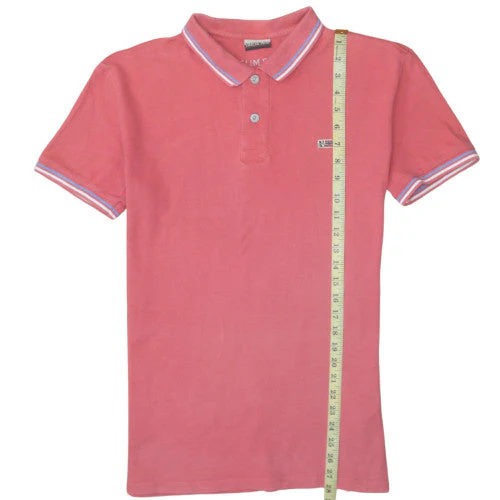 Napapijri Mens Pink Short Sleeve Slim Fit Polo Shirt Size L - Image 3
