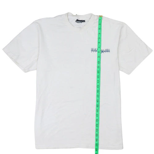 Napapijri Men's White Graphic Outdoor Cotton T-Shirt Size L - Image 2