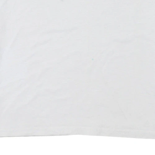 Napapijri Men's White Graphic Outdoor Cotton T-Shirt Size L - Image 8