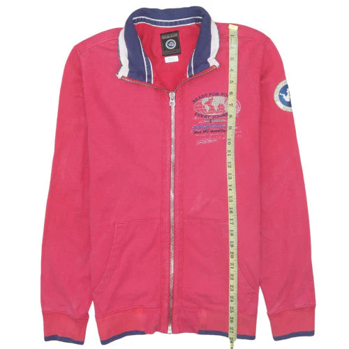 Napapijri Womens Pink XL Full Zip Collared Track Jacket - Image 3