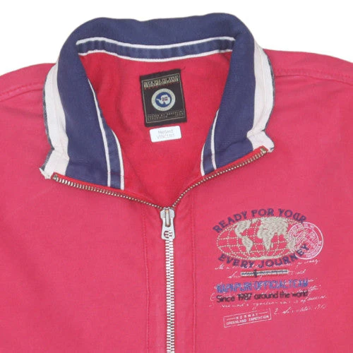 Napapijri Womens Pink XL Full Zip Collared Track Jacket - Image 8