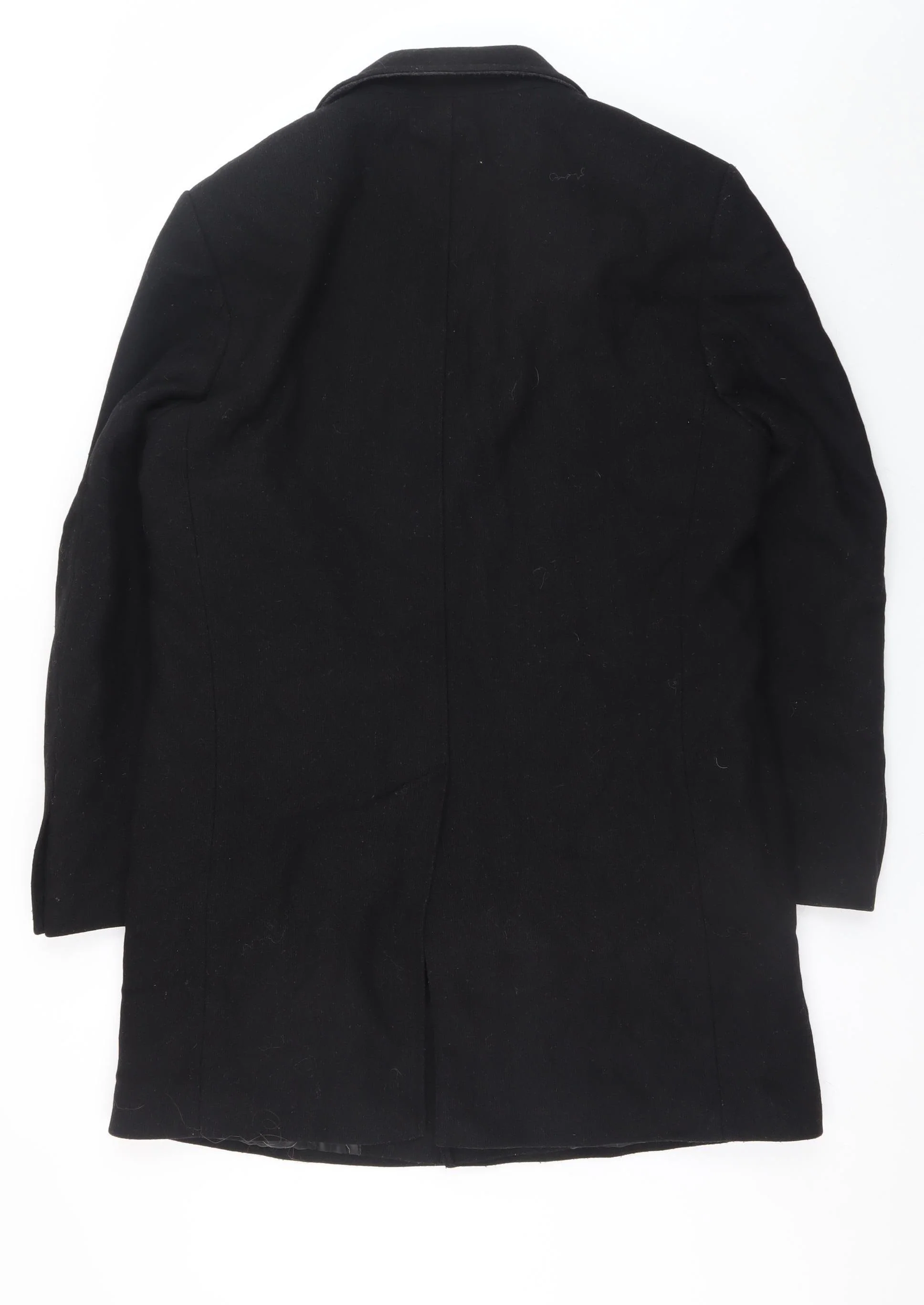 Navyboot Men's Black Wool Blend Overcoat Size 48 Regular - Image 3