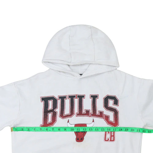 NBA Boys White Chicago Bulls Pullover Hoodie 13-14 Years Fleece Sweatshirt - Image 2