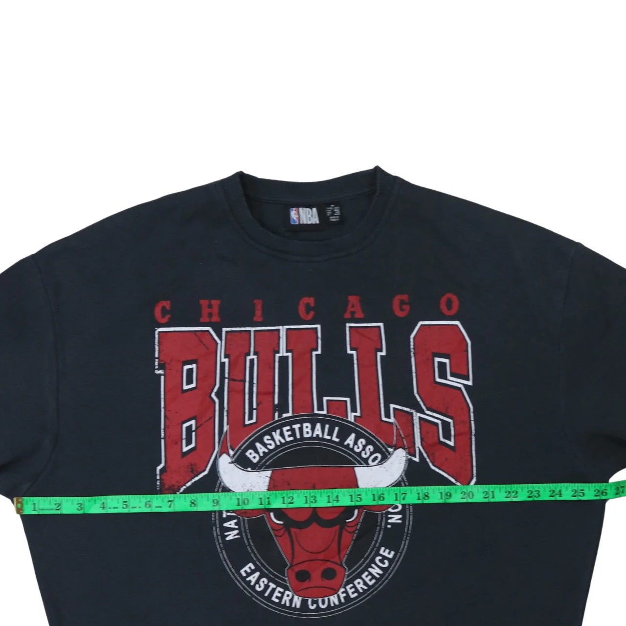 NBA Chicago Bulls Black Cotton Blend Sweatshirt Women M 12/14 - Image 2