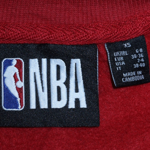 NBA Chicago Bulls Red Crew Neck Sweatshirt Women XS Fleece Cotton Blend - Image 5