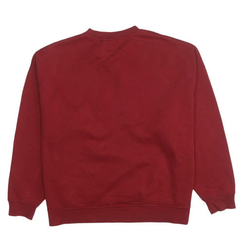 NBA Chicago Bulls Red Sweatshirt Women L Crew Neck Pullover - Image 4