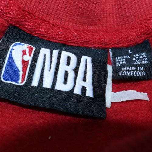 NBA Chicago Bulls Red Sweatshirt Women L Crew Neck Pullover - Image 5