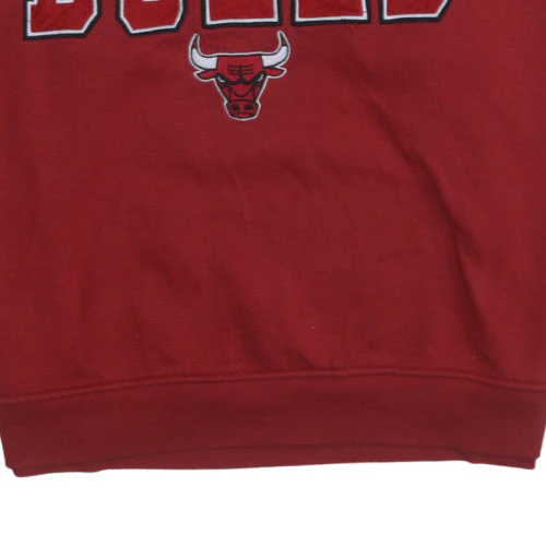NBA Chicago Bulls Red Sweatshirt Women L Crew Neck Pullover - Image 6