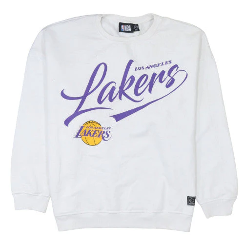 NBA Los Angeles Lakers White Crew Neck Sweatshirt XL Women’s Casual