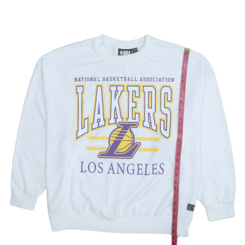 NBA Los Angeles Lakers White Sweatshirt Women XL Pullover Classic Sportswear - Image 3