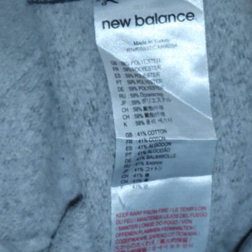 New Balance Men Grey Pullover Hoodie L Fleece Sports Logo - Image 6