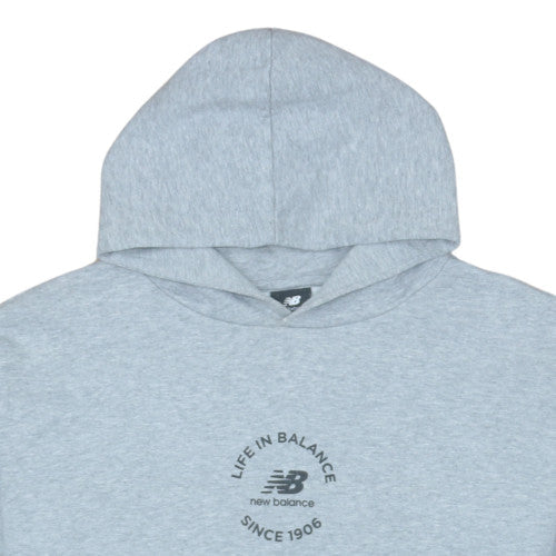 New Balance Men's Grey Small Pullover Hoodie Fleece Sweatshirt - Image 8