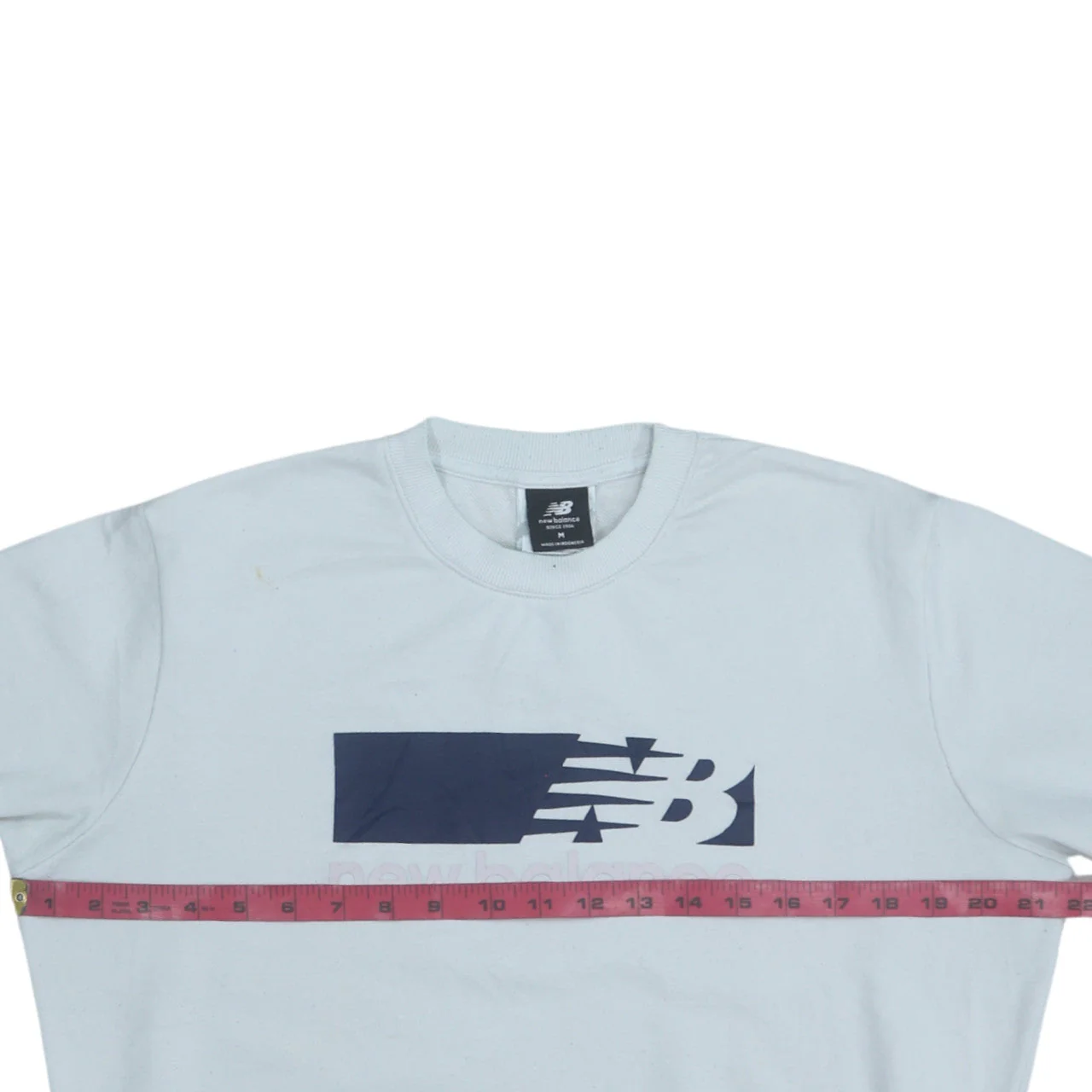 New Balance Men's White Logo Pullover Sweatshirt Size M - Image 3