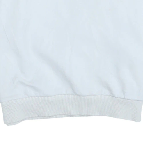New Balance Men's White Sweatshirt S Regular Fit Crew Neck Pullover - Image 7