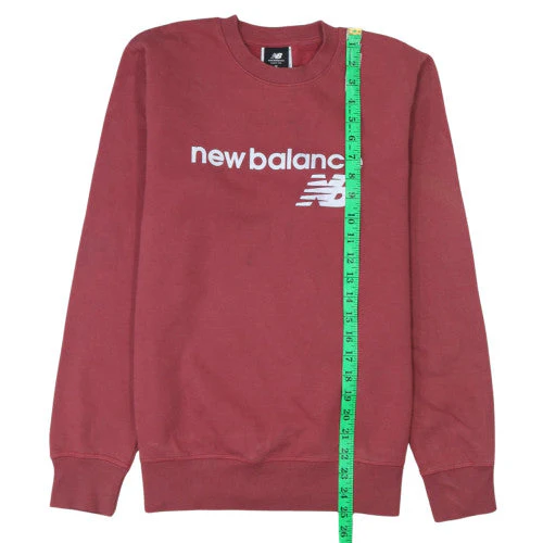 New Balance Women’s Red Crew Neck Sweatshirt Size M Logo Print Pullover - Image 3