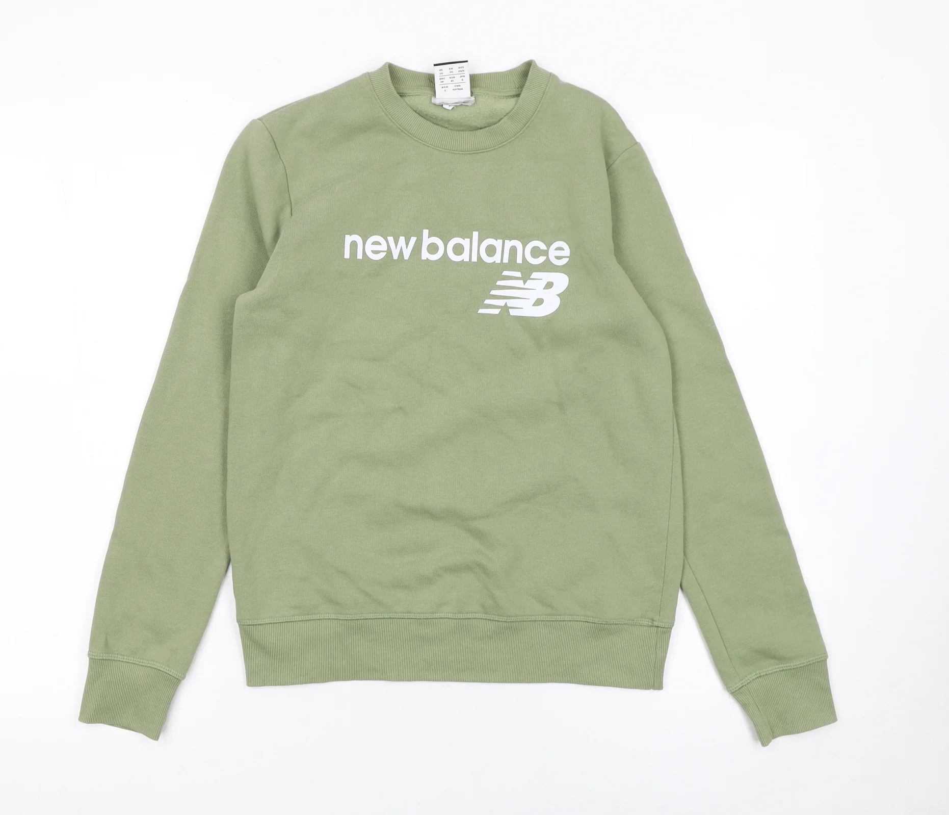New Balance Womens Green XS Crew Neck Pullover Sweatshirt