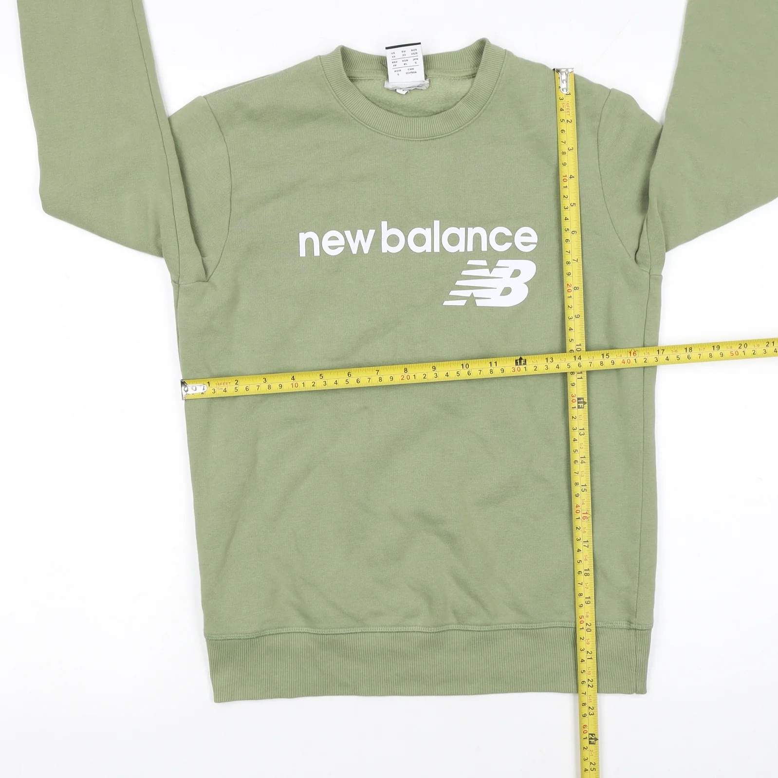 New Balance Womens Green XS Crew Neck Pullover Sweatshirt - Image 2