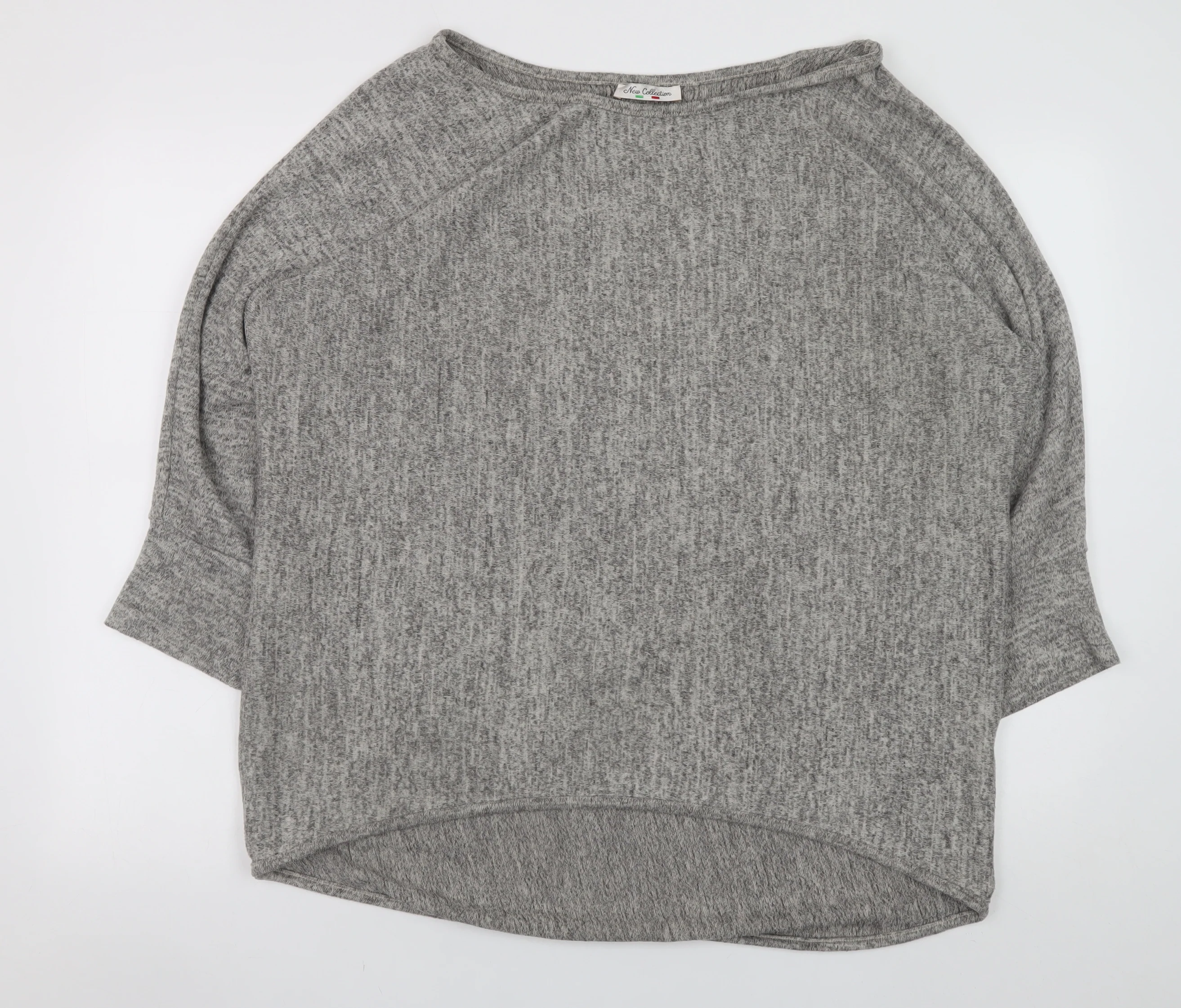 New Collection Women’s Grey Relaxed Knit T-Shirt Size 12
