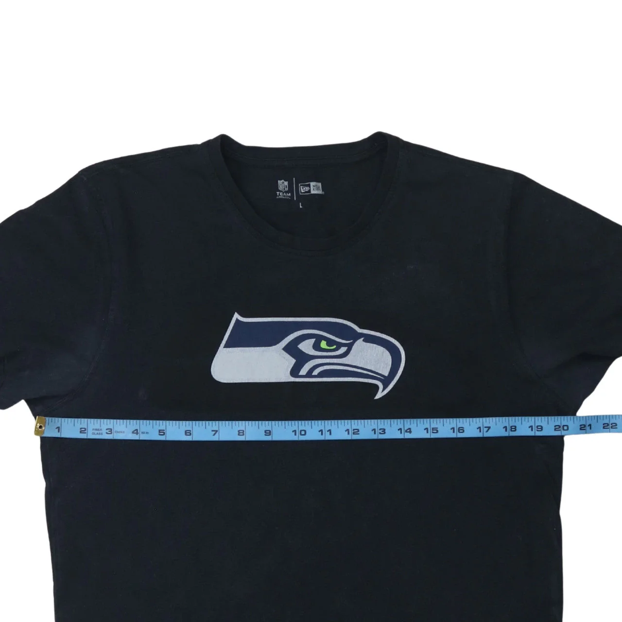 New Era Mens Black NFL Seattle Seahawks Logo T-Shirt Size L - Image 2