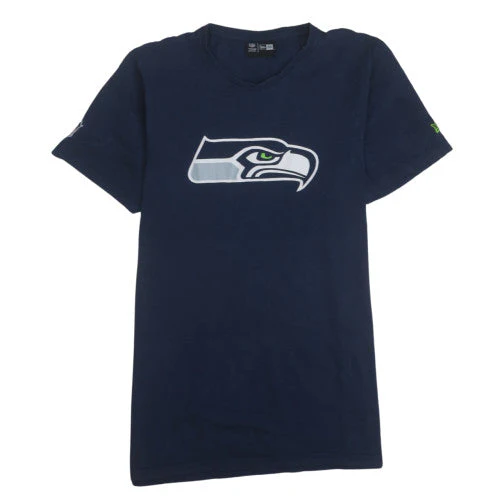 New Era Men's Navy Seattle Seahawks Graphic Crew Neck T-Shirt Size L