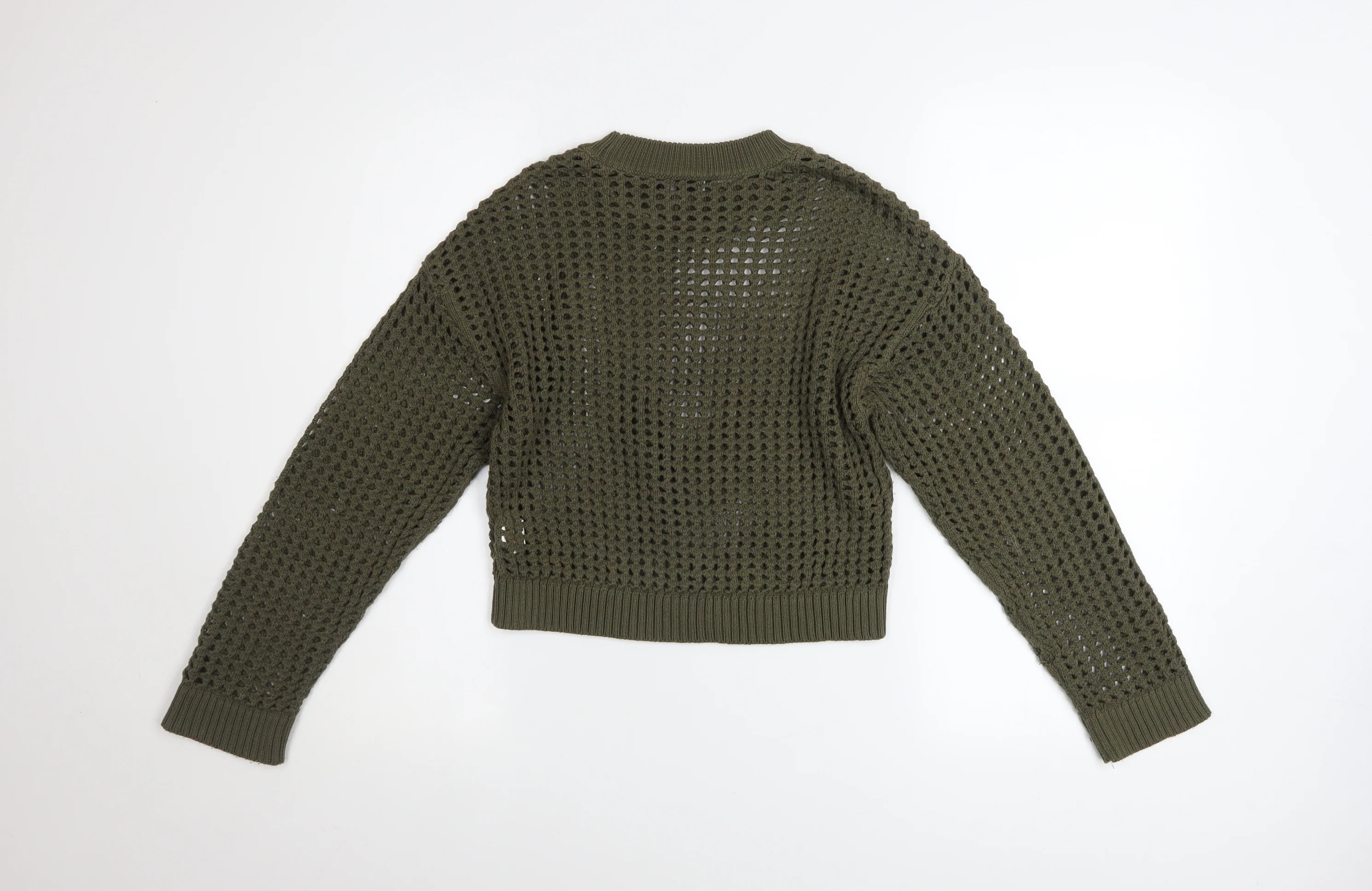 New Look Girls Green Knit Pullover Jumper Age 10-11 Years Acrylic Crew Neck - Image 3