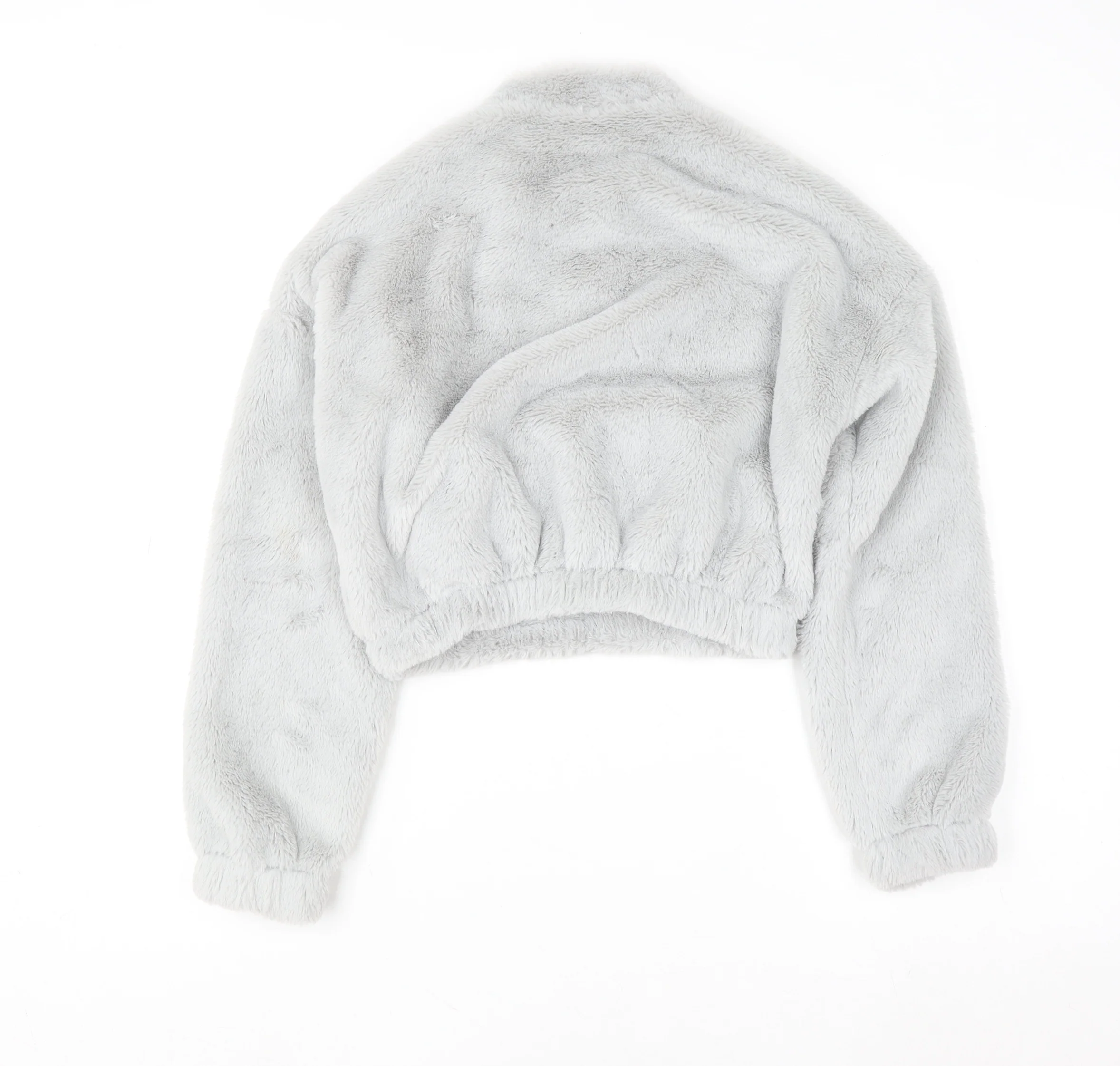 New Look Girls Grey Fleece 1/4 Zip Pullover Sweatshirt Age 12-13 Years - Image 3