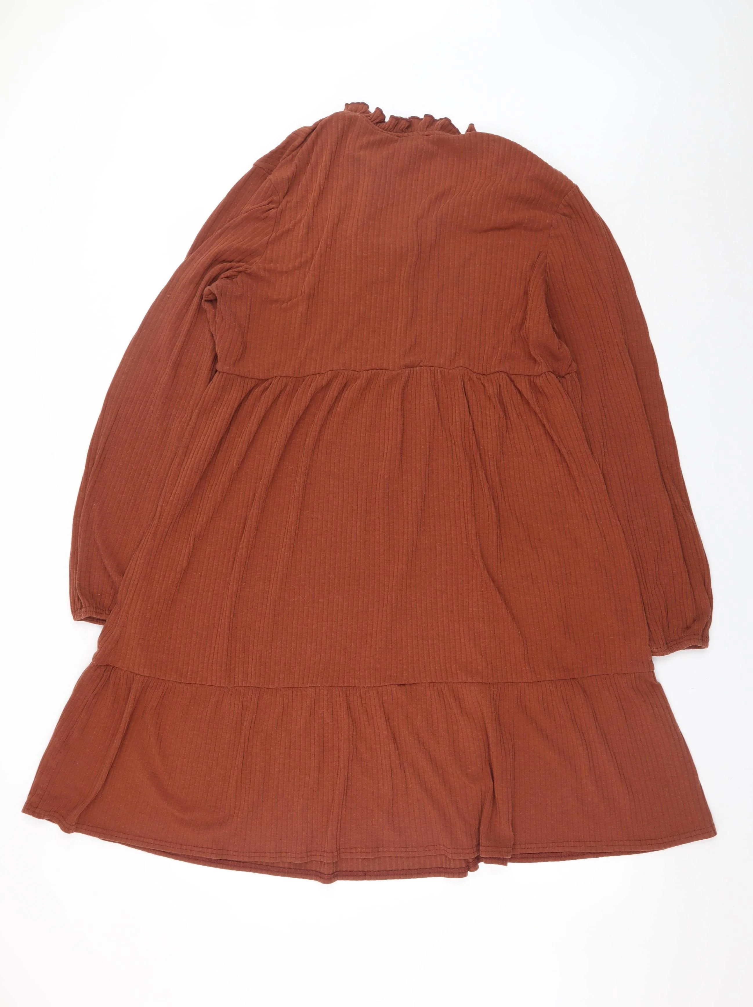 New Look Maternity Brown Long Sleeve Smock Dress Size 20 - Image 3
