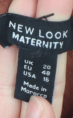 New Look Maternity Brown Long Sleeve Smock Dress Size 20 - Image 4