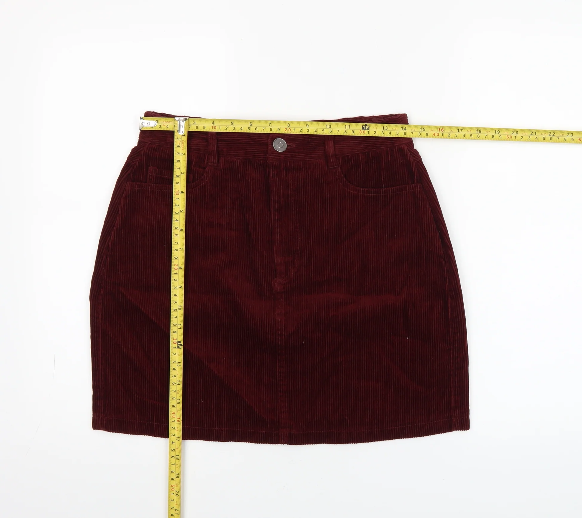 New Look Women Brown Corduroy Short Skirt UK 10 - Image 2
