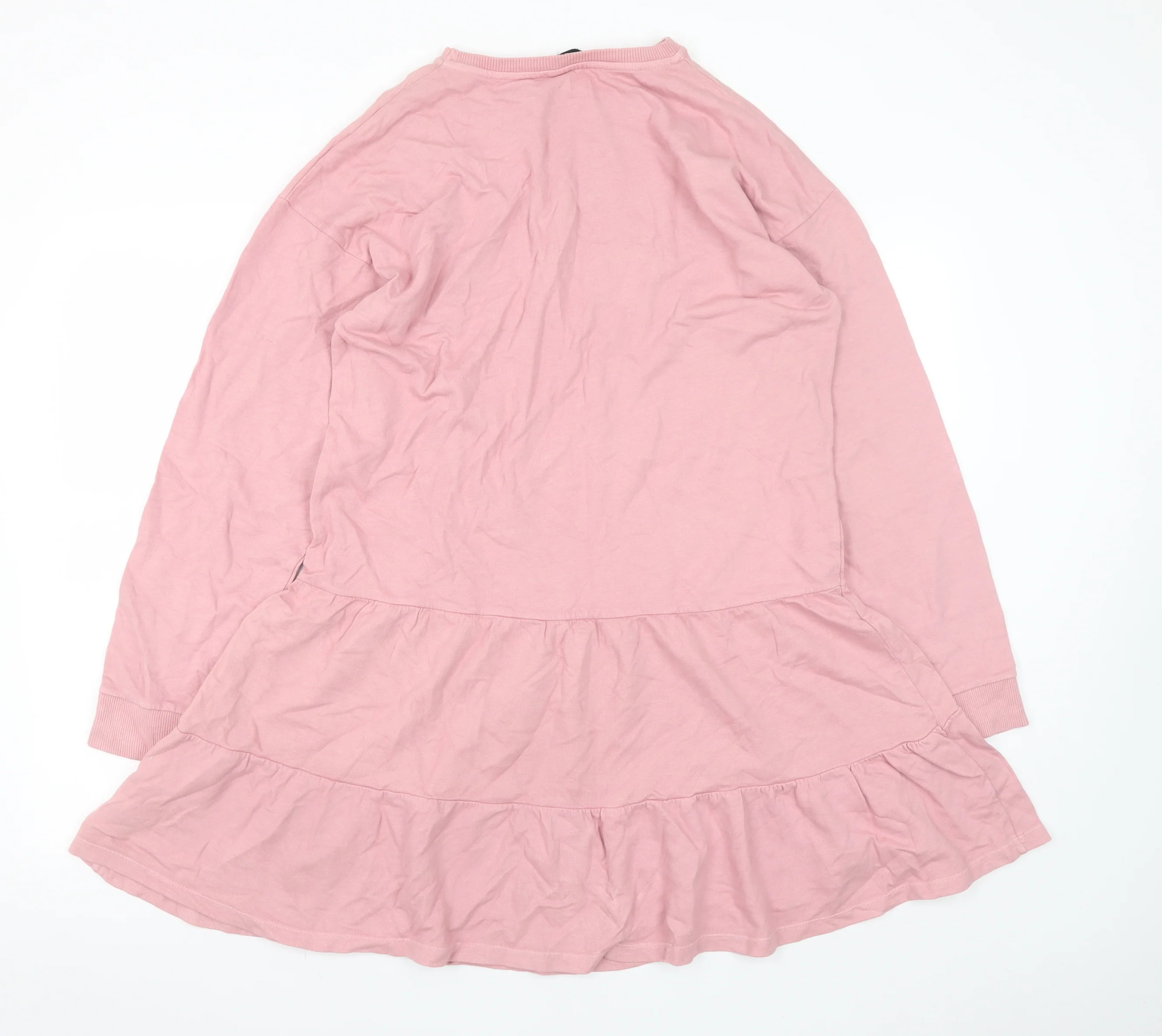 New Look Women Pink Long Sleeve Trapeze Swing Dress Size 12 - Image 3