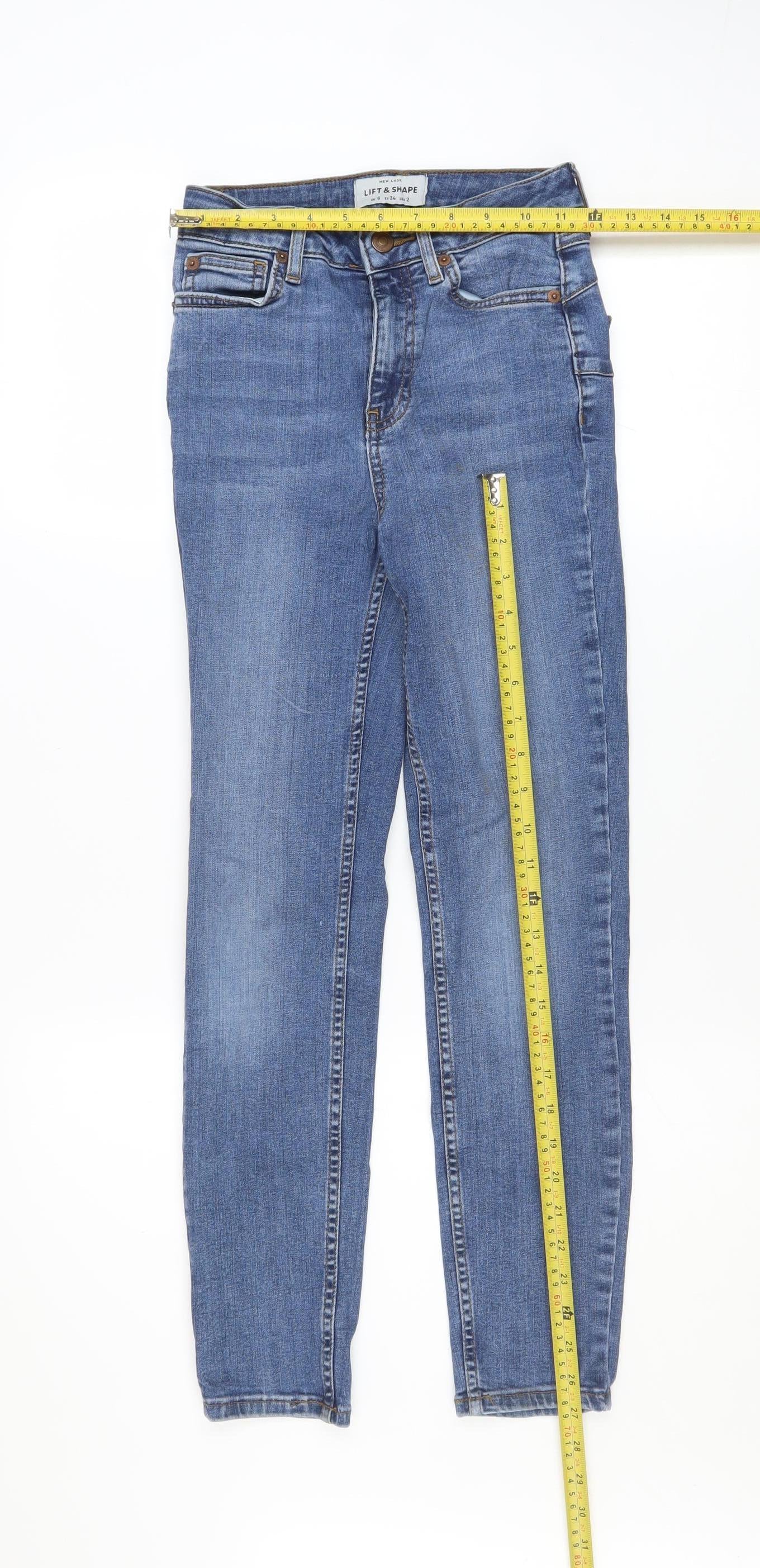 New Look Women’s Blue Lift & Shape Skinny Jeans Size 6 - Image 2