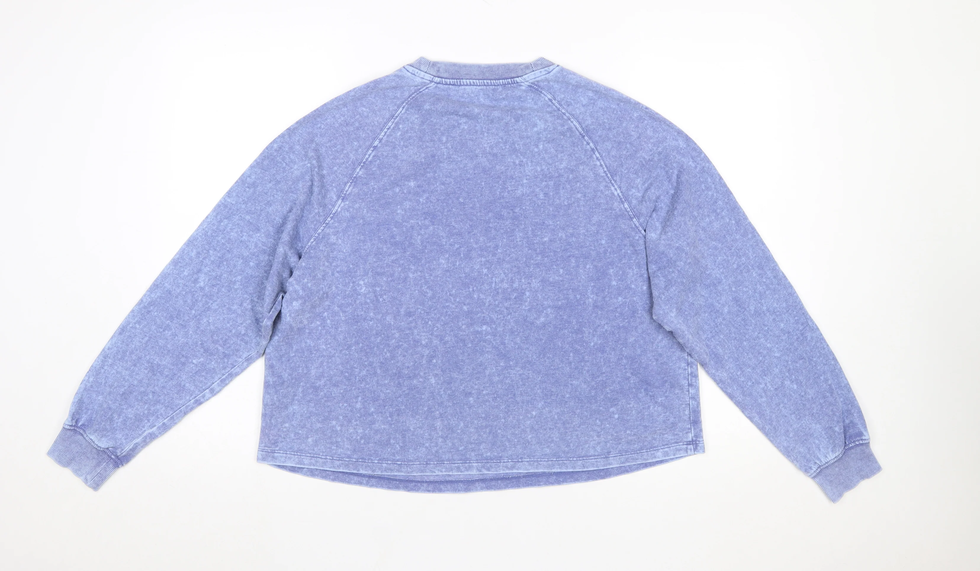 New Look Women’s Blue Long Sleeve Crew Neck Embroidered T-Shirt Size 14 - Image 3