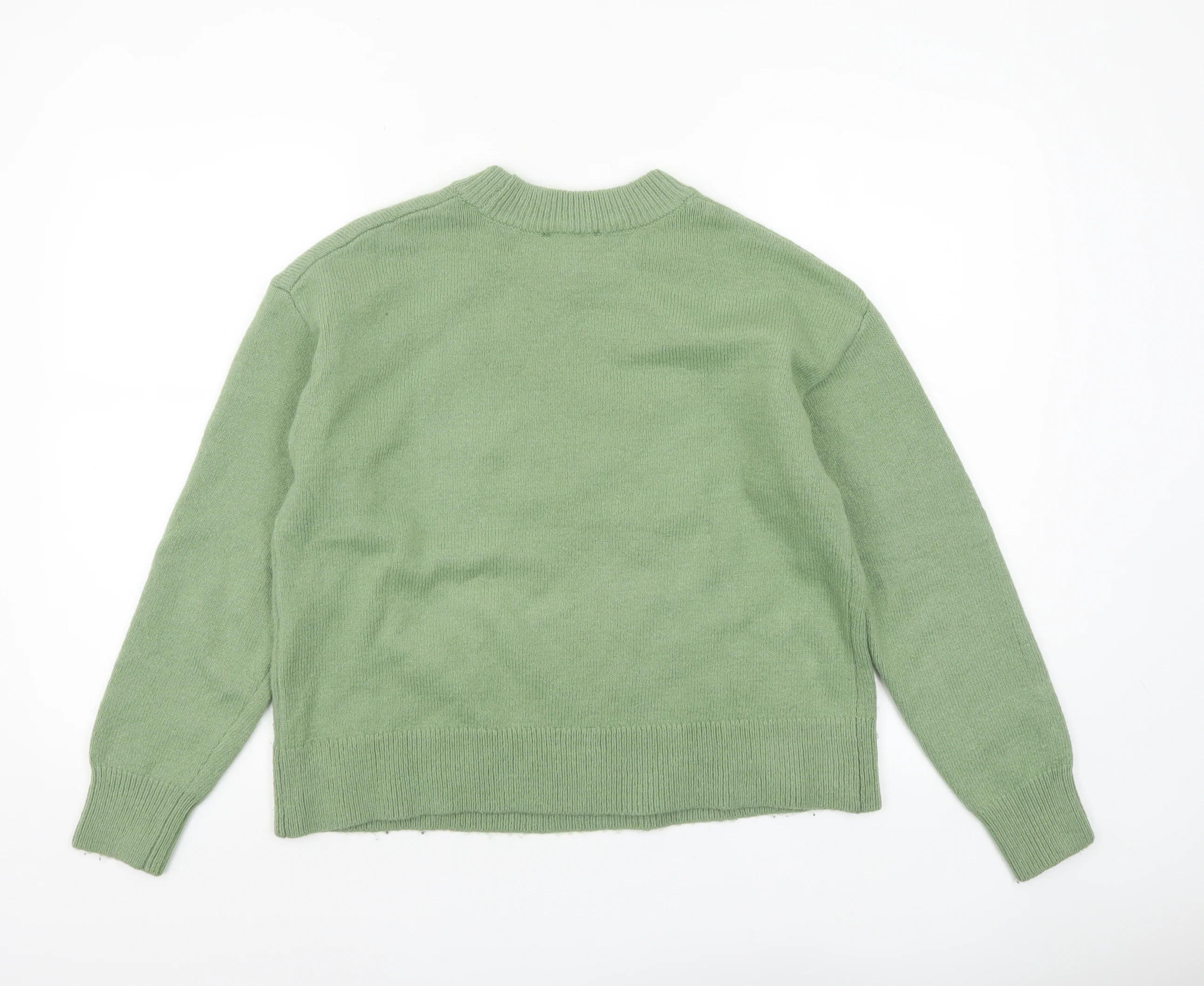 New Look Women’s Green Crew Neck Knit Jumper Size S - Image 3