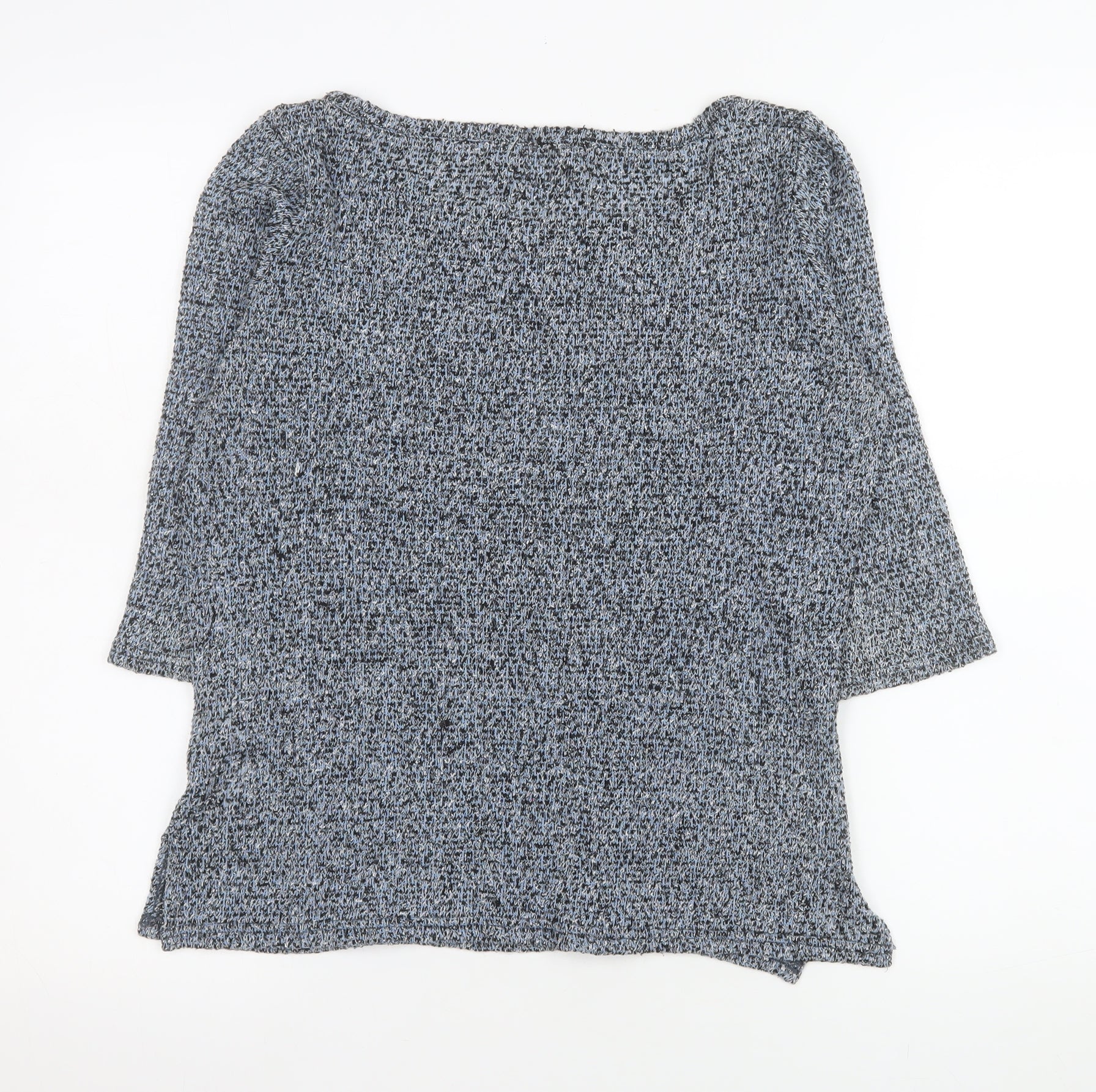 New Look Women’s Grey Knit 3/4 Sleeve Pullover Jumper UK 10 - Image 3