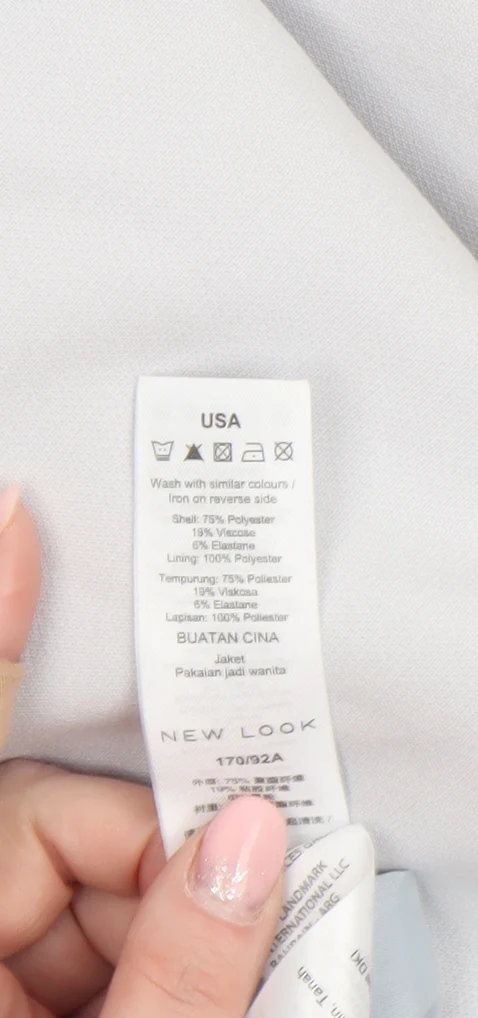 New Look Women’s Grey Mid-Length Ruffle Sleeve Open Coat Size 12 - Image 4