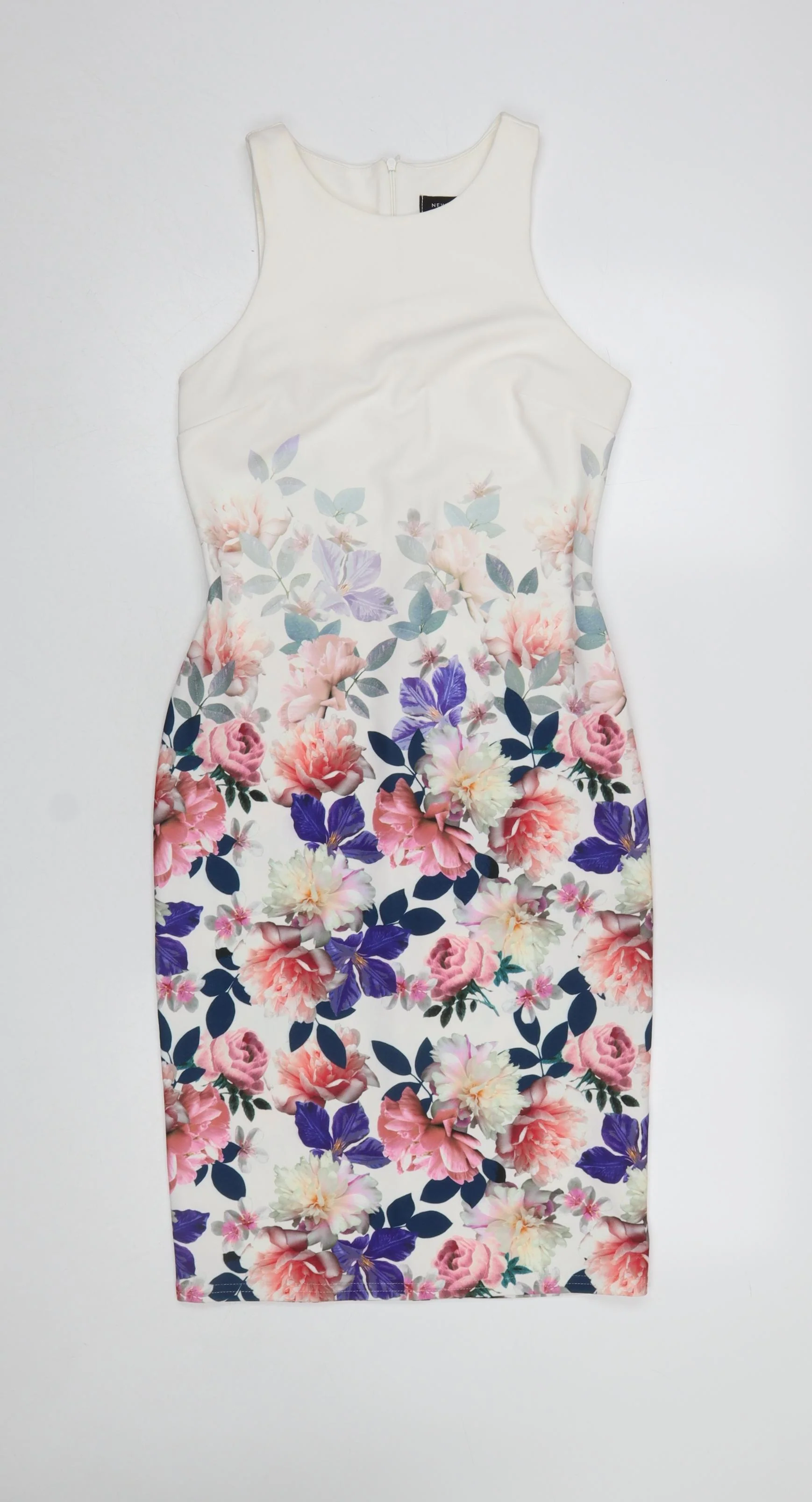 New Look Women’s Multicoloured Floral Bodycon Dress Size 12