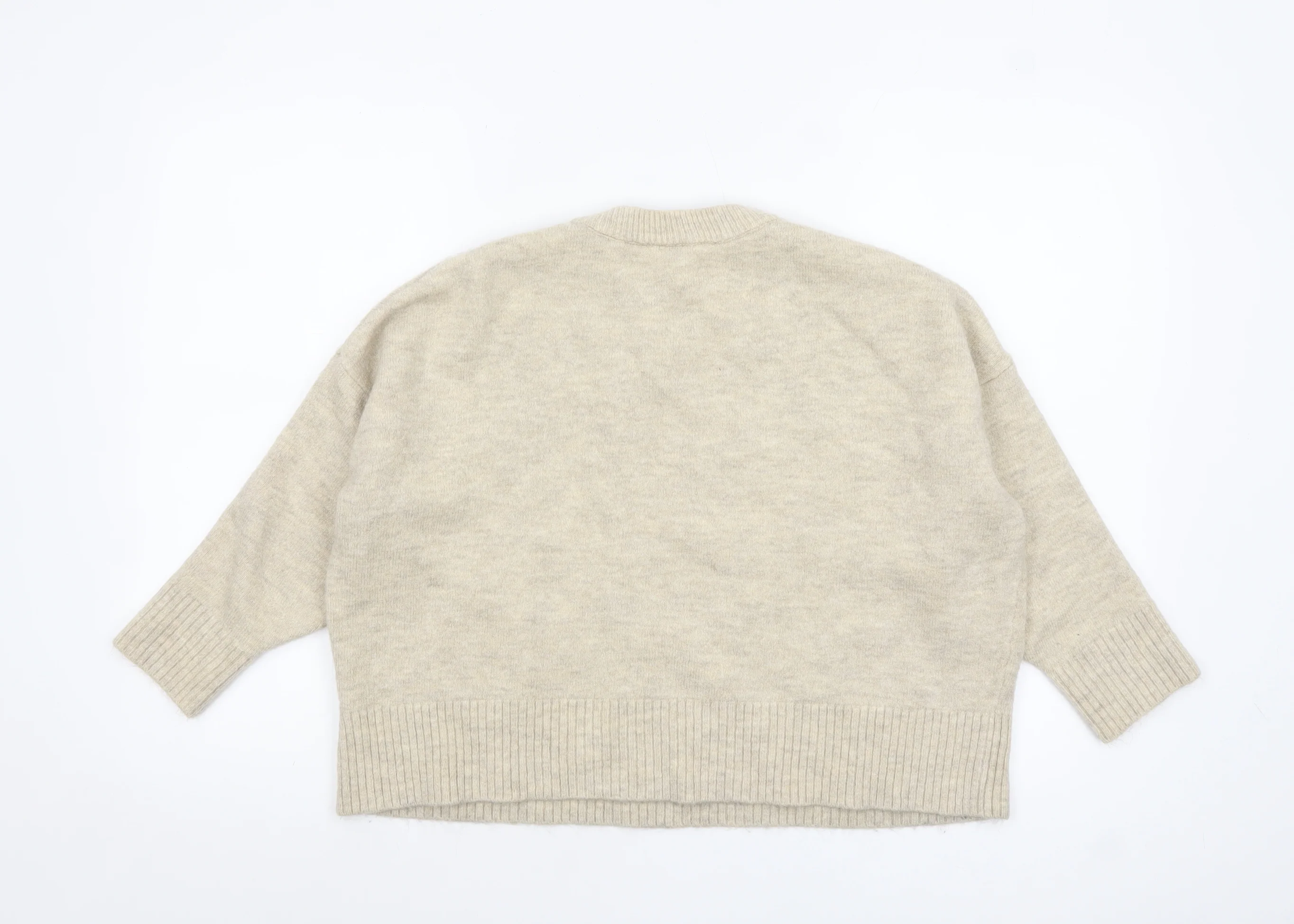 New Look Women's Beige L Chunky Knit Crew Neck Pullover Jumper - Image 3