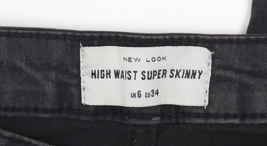 New Look Women's Black High Waist Super Skinny Jeans Size 6 - Image 4
