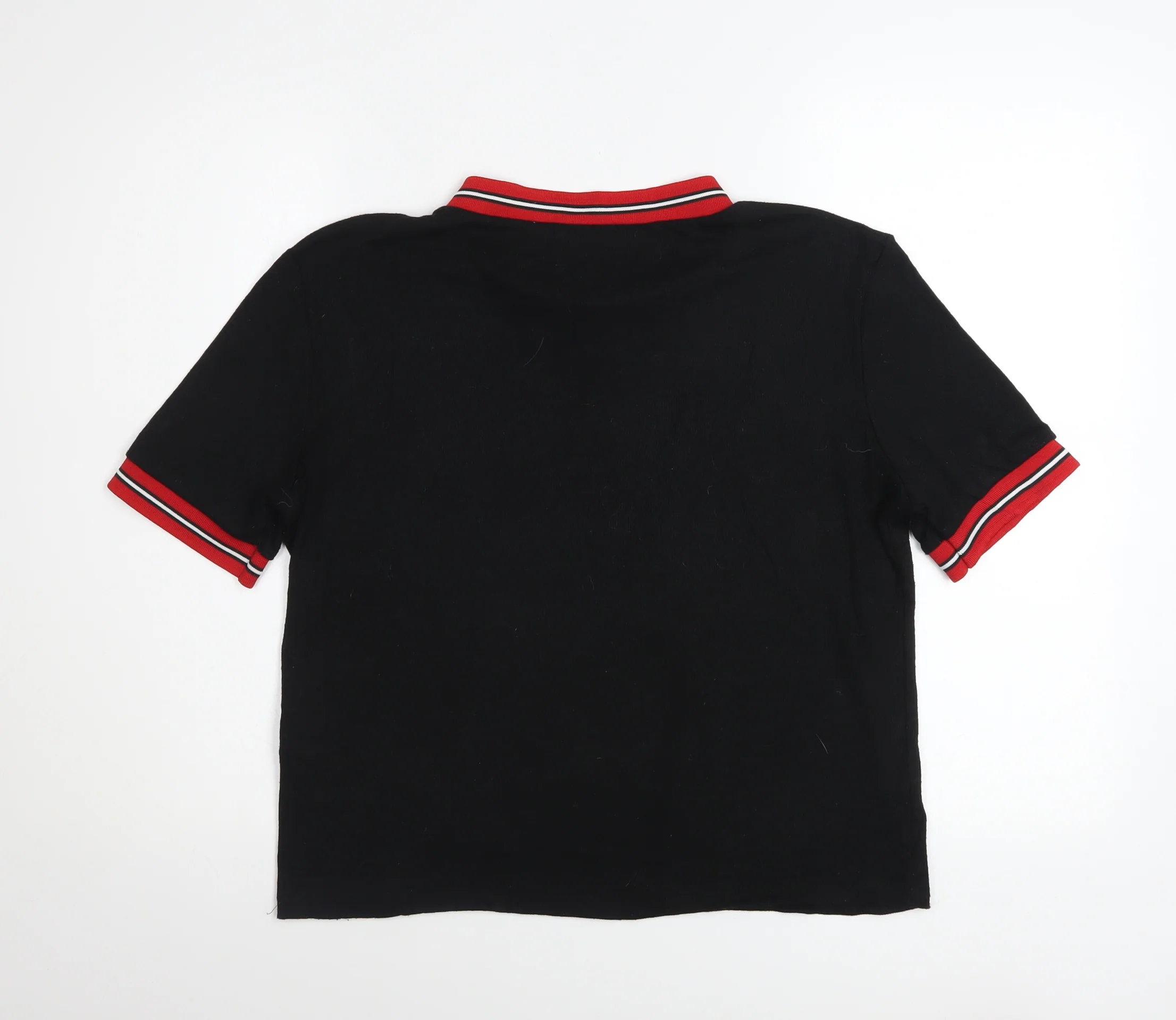 New Look Women's Black Ringer T-Shirt Size 18 Short Sleeve - Image 3