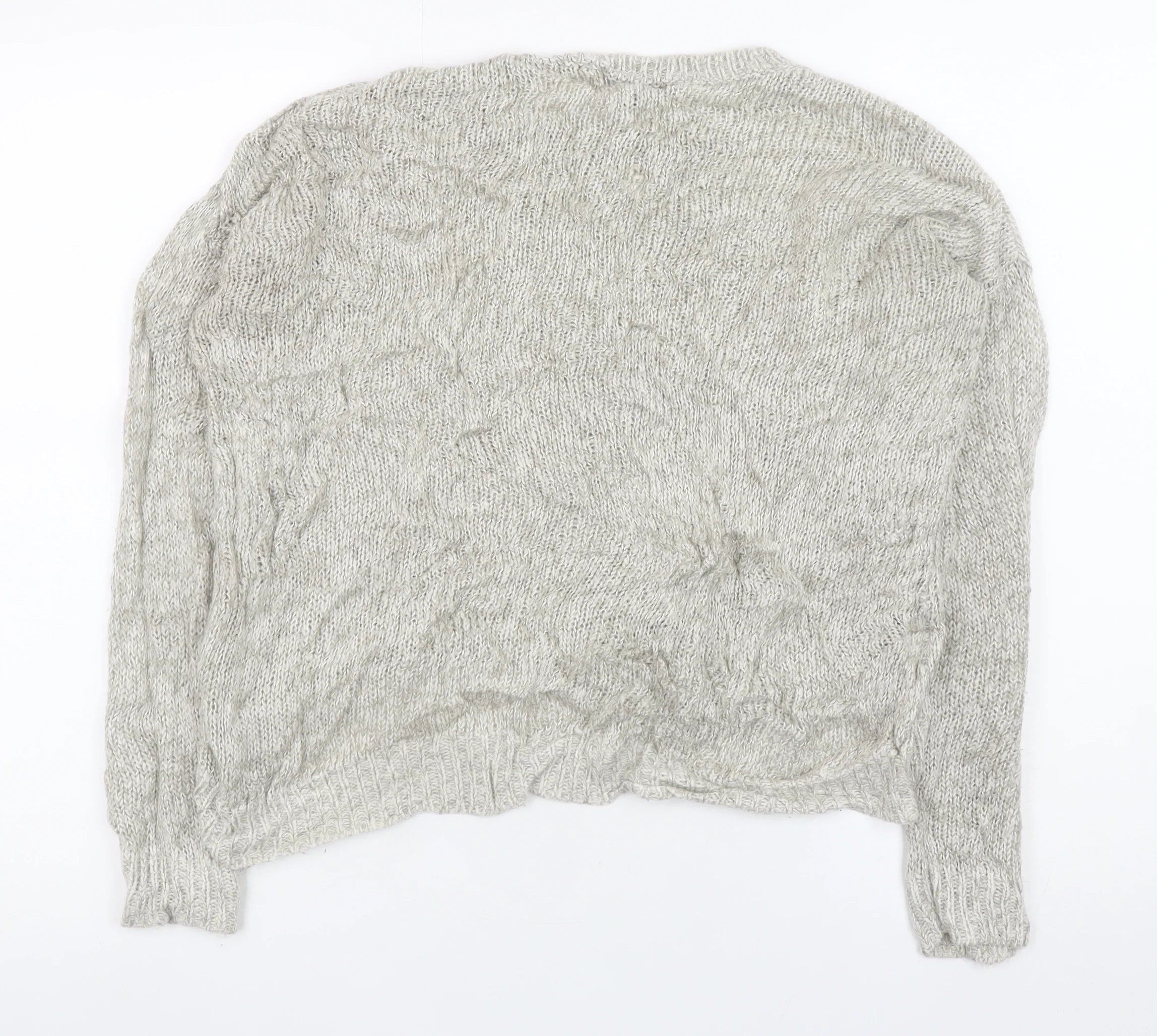 New Look Women's Grey Cable-Knit Pullover Jumper Size M - Image 3