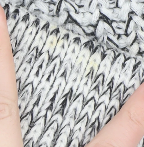 New Look Women's Grey Chunky Knit Pullover Jumper Size M - Image 4