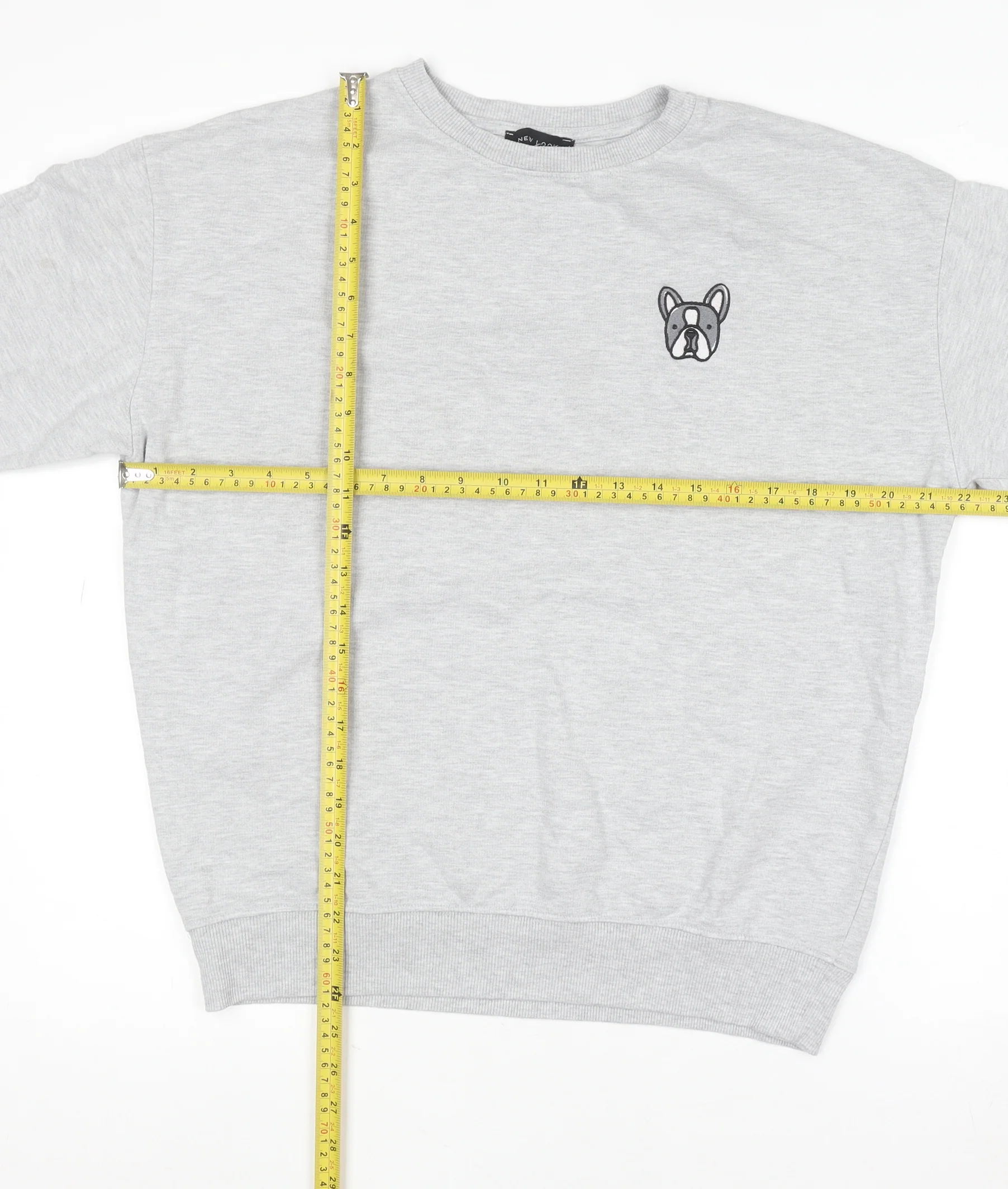 New Look Women's Grey Cotton Blend Pullover Sweatshirt S - Image 2