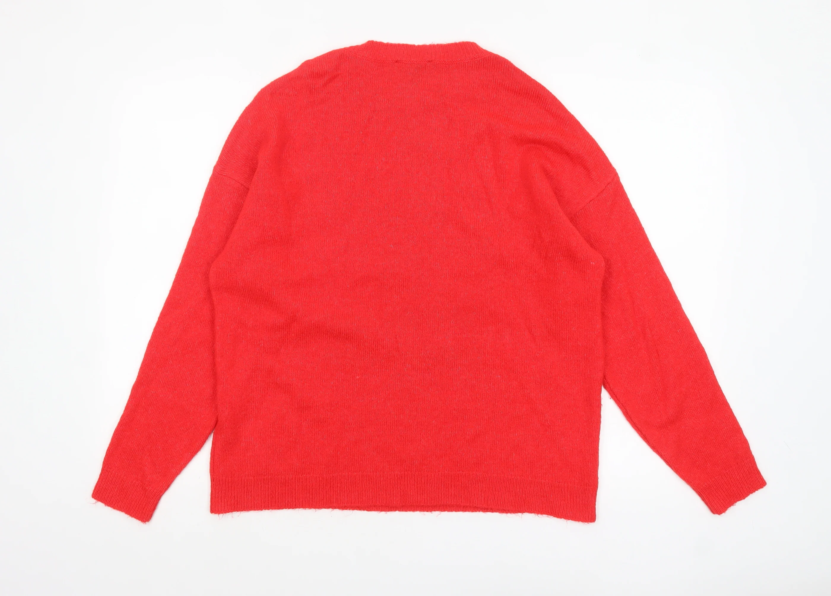 New Look Women's Red Christmas Sloth Pullover Jumper Size L - Image 3