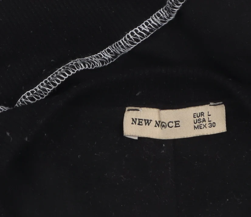 New Noce Women's Black Crew Neck Pullover Sweatshirt Size L - Image 5
