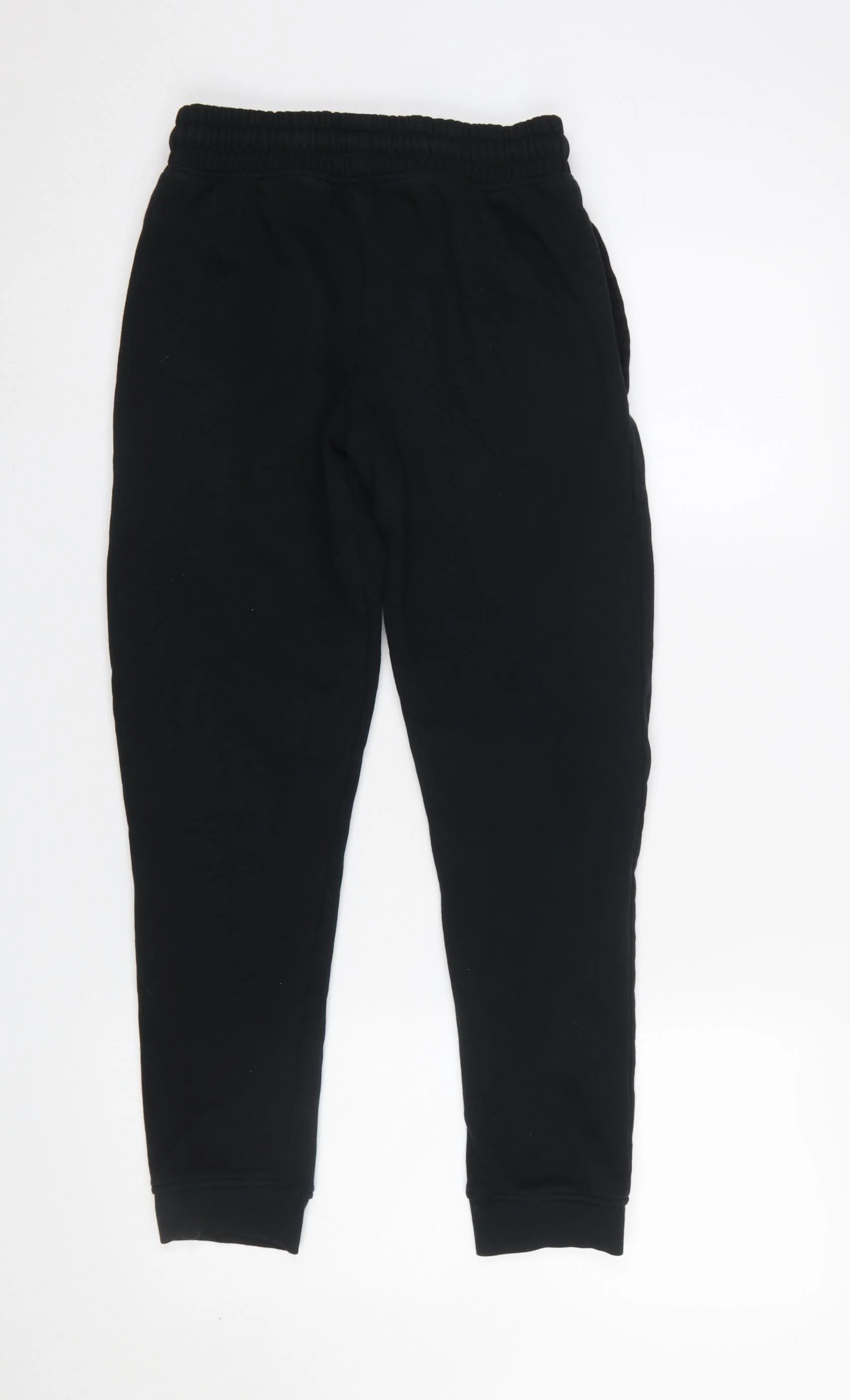 NEXT Boys Black Jogger Trousers 12 Years Cotton Blend Fleece Easy Care - Image 3