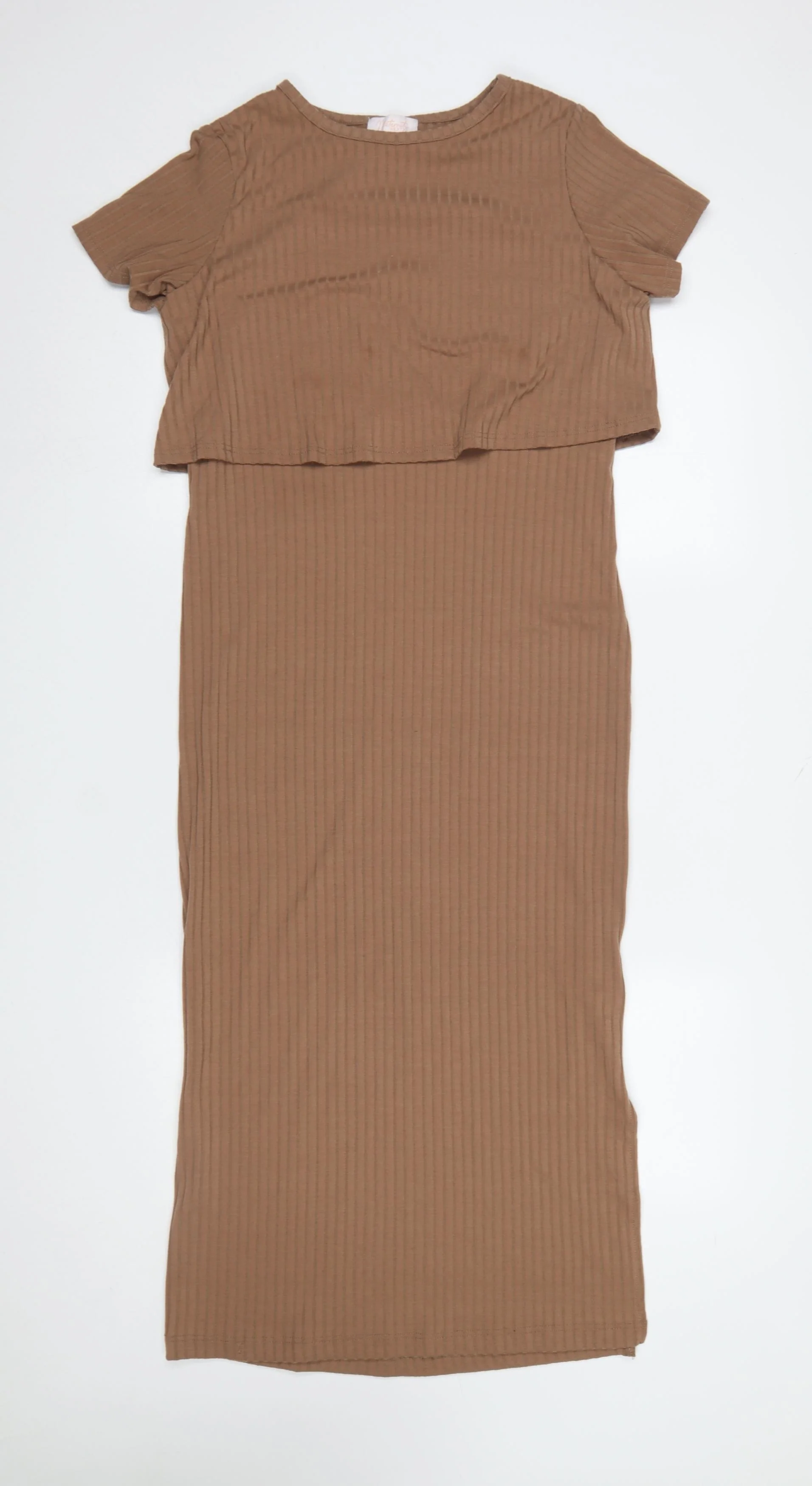 Next Maternity Women’s Brown Midi Bodycon Dress UK 8