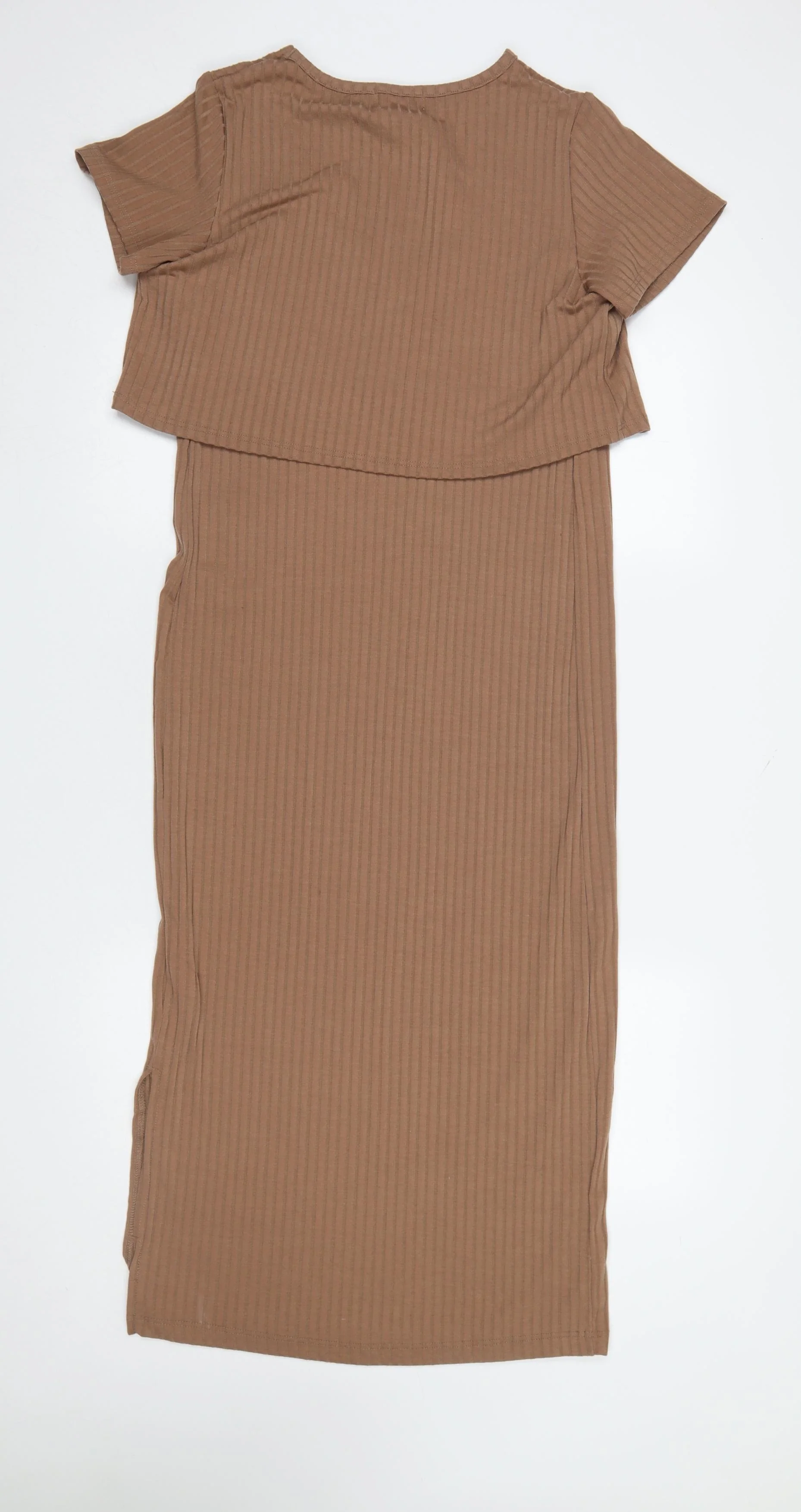 Next Maternity Women’s Brown Midi Bodycon Dress UK 8 - Image 3