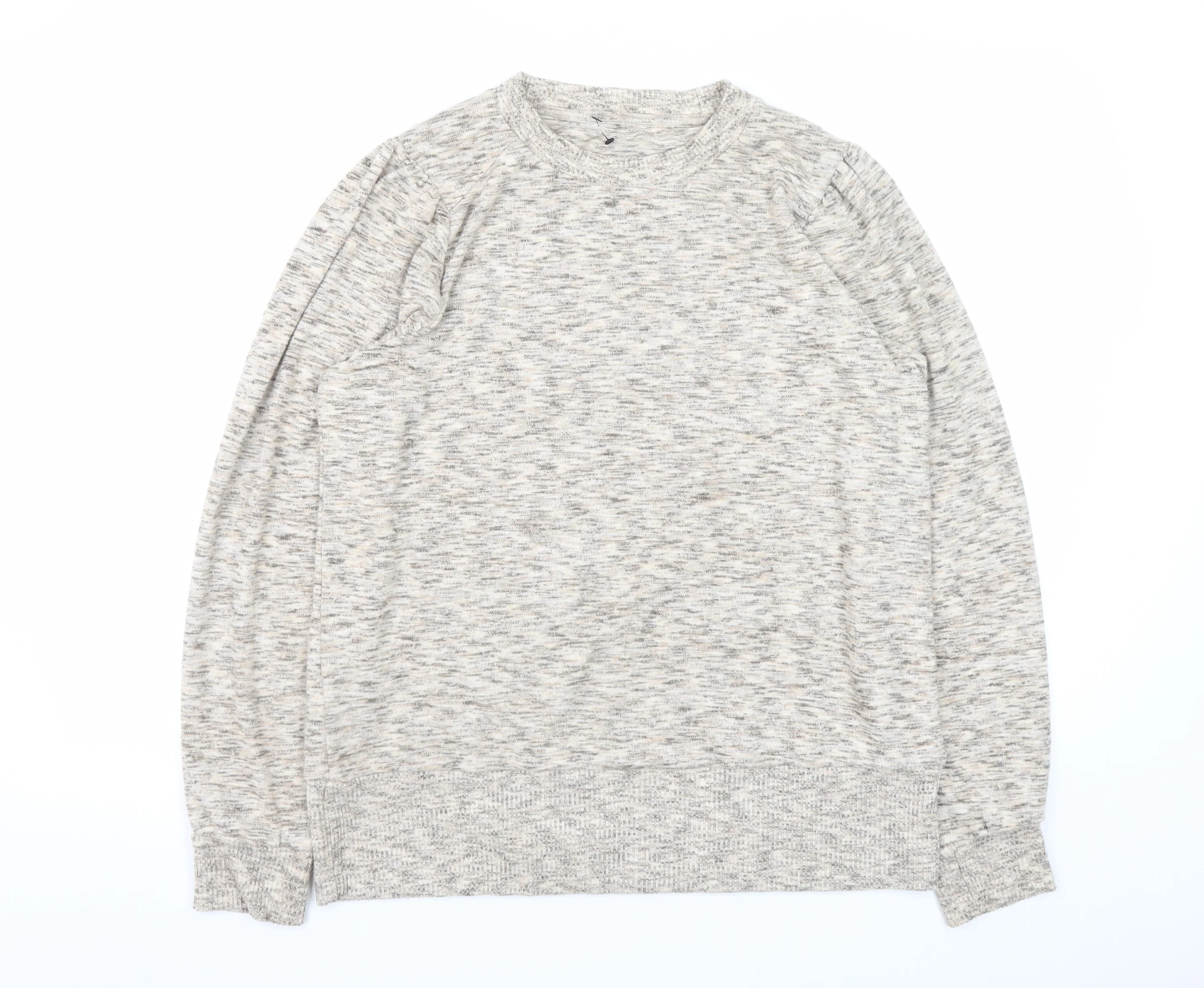 Next Men’s Beige Knit Crew Neck Pullover Sweatshirt L